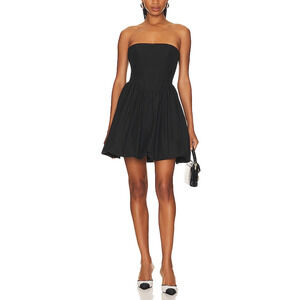 Amanda Uprichard 'Pompeo' Black Taffeta Dress Size S